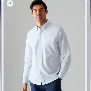 Rhone Commuter® Shirt - Slim Fit - Light Blue Micro Dot / X-Large